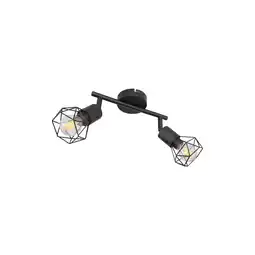 Netto Marken-Discount Deckenleuchte, Käfig, Spots verstellbar, schwarz, L 22 cm Angebot