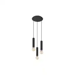 Netto Marken-Discount Hängeleuchte, Holz, schwarz, H 160 cm Angebot