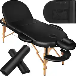 Netto Marken-Discount tectake 3 Zonen Massageliege-Set, Breite 70 cm, Polsterung 5 cm, mit Holzgestell, 230 x 104 x 85 cm Angebot
