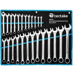 Netto Marken-Discount tectake Maul-Ringschlüsselsatz, 25-teilig, 6 - 32 mm, inklusive Rolltasche mit Ösen Angebot