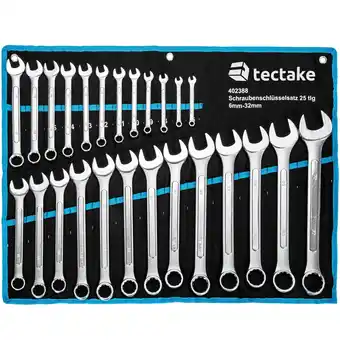 Netto Marken-Discount tectake Maul-Ringschlüsselsatz, 25-teilig, 6 - 32 mm, inklusive Rolltasche mit Ösen Angebot