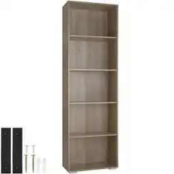 Netto Marken-Discount tectake Bücherregal, MDF, bodenschonende Kunststofffüße, 60 x 30 x 190 cm Angebot