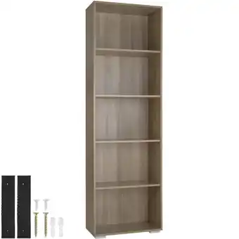 Netto Marken-Discount tectake Bücherregal, MDF, bodenschonende Kunststofffüße, 60 x 30 x 190 cm Angebot