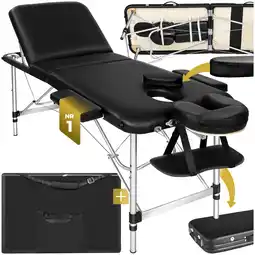 Netto Marken-Discount tectake 3 Zonen Massageliege, Breite 61 cm, Polsterung 5 cm, mit Aluminiumgestell, 210 x 95 x 90 cm Angebot