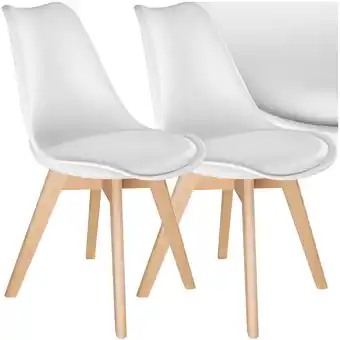 Netto Marken-Discount tectake Set Esszimmerstuhl, gepolsterte Sitzfläche, massive Holzbeine, 49 x 56 x 82,5 cm Angebot