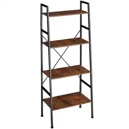 Netto Marken-Discount tectake Leiterregal, Industrial Style, mit 4 Ebenen, inklusive Kippschutz, 61,5 x 36,5 x 150 cm Angebot