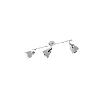 Netto Marken-Discount Deckenleuchte chrom, Textil grau, Spots verstellbar, L 63 cm Angebot