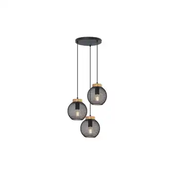 Netto Marken-Discount Hängeleuchte, Käfig-Design, Holz, schwarz , H 120cm Angebot