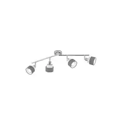 Netto Marken-Discount Deckenleuchte, Stahl, chrom grau, Spots schwenkbar, L 85 cm Angebot