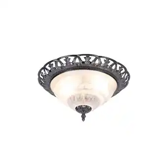 Netto Marken-Discount Deckenlampe, Perlmutt Glasschirm Metall, weiß, antik, D 33cm Angebot