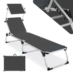 Netto Marken-Discount tectake Sonnenliege, klappbar, 6-fach verstellbare Rückenlehne, 217 x 60,5 x 72 cm Angebot