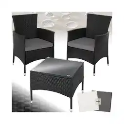 Netto Marken-Discount tectake Rattanset, für 2 Personen, UV-beständig, 2 Bezugssets Angebot