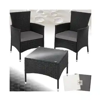 Netto Marken-Discount tectake Rattanset, für 2 Personen, UV-beständig, 2 Bezugssets Angebot