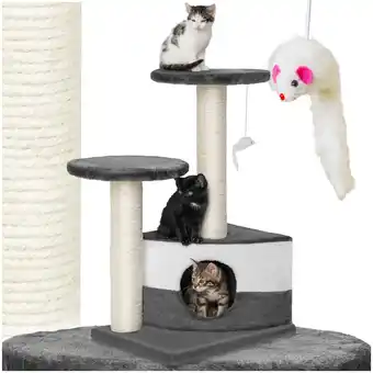 Netto Marken-Discount tectake Kratzbaum, 71 cm, mit Katzenhaus, inklusive Spielmaus Angebot