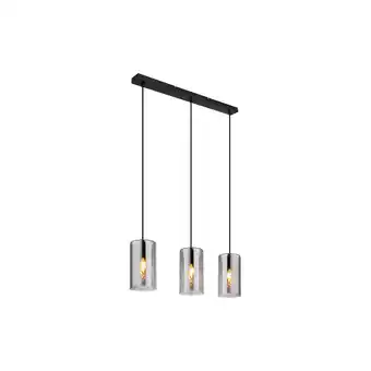 Netto Marken-Discount Pendelleuchte, Metall, Glas, Rauchfarben, H 120 cm Angebot
