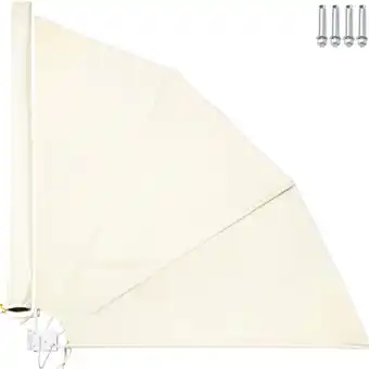 Netto Marken-Discount tectake Balkonfächer, Stahl und Polyester, mit Wandhalterung, 140 x 7,5 x 140 cm Angebot
