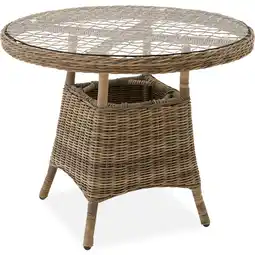 Netto Marken-Discount tectake Gartentisch, mit Aluminiumgestell, wetterfest und UV-beständig, 91 x 73,5 cm Angebot