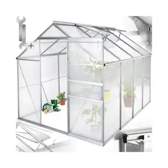Netto Marken-Discount tectake Gewächshaus, 7,7 m³, UV-beständig und wärmedämmend, 185 x 250 x 195 cm Angebot