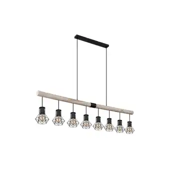Netto Marken-Discount Hängeleuchte, 8-Flammig, Holzbalken, Käfig, L 140 cm Angebot