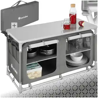 Netto Marken-Discount tectake Campingschrank Komfort mit 4 Fächern, faltbar, Stauraum mit 4 Fächern, 97 x 47,5 x 56,5 cm Angebot
