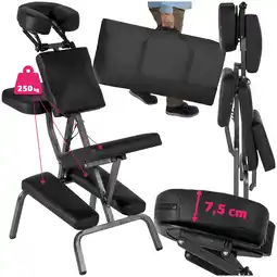 Netto Marken-Discount tectake Massagestuhl, klappbar, gepolsterte Beinablagen, 80 x 50 x 105 cm Angebot