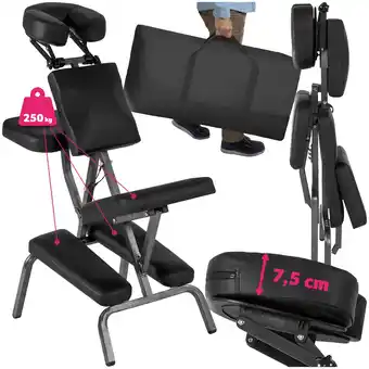 Netto Marken-Discount tectake Massagestuhl, klappbar, gepolsterte Beinablagen, 80 x 50 x 105 cm Angebot