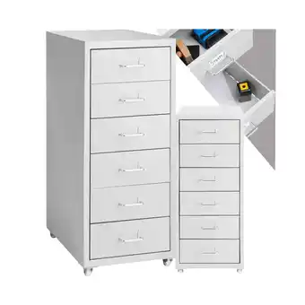 Netto Marken-Discount tectake Rollcontainer, aus Stahl, 4 leichtgängige Rollen, einfache Montage, 41 x 28 x 69 cm Angebot