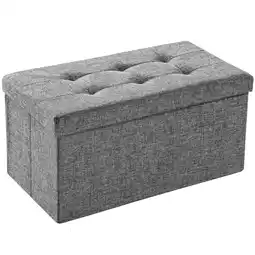 Netto Marken-Discount tectake Sitzhocker mit Stauraum, faltbar, Polyester, 76 x 38 x 38 cm Angebot