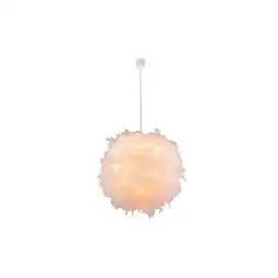 Netto Marken-Discount Pendelleuchte, Feder-Design, weiß, D 60 cm Angebot