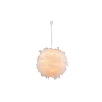Netto Marken-Discount Pendelleuchte, Feder-Design, weiß, D 60 cm Angebot