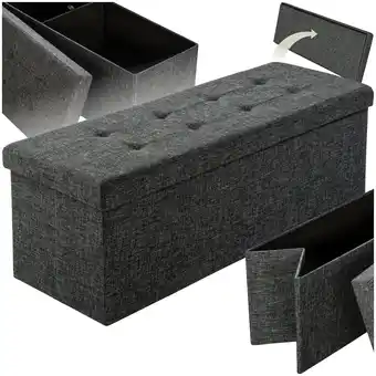 Netto Marken-Discount tectake Sitzhocker mit Stauraum, faltbar, Polyester, 110 x 38 x 38 cm Angebot