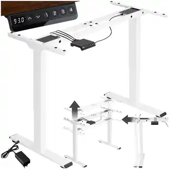 Netto Marken-Discount tectake Tischgestell, elektrisch höhenverstellbar, breitenverstellbar, 110 - 168 x 60 x 70 - 119 cm Angebot