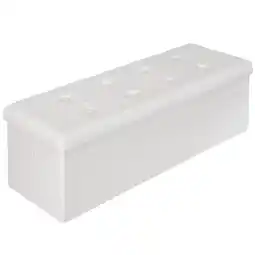 Netto Marken-Discount tectake Sitzhocker mit Stauraum, faltbar, Kunstlederbezug, 110 x 38 x 38 cm Angebot