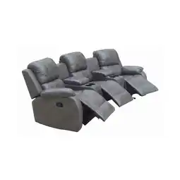 Netto Marken-Discount Happy Home Home-Cinema 3-Sitzer Polstergarnitur HSS07-GRA Angebot