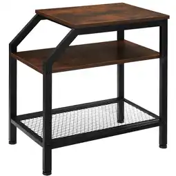 Netto Marken-Discount tectake Beistelltisch, Industrial Style, mit 2 Ablagen und Gitterablage, 36,5 x 58,5 x 59,5 cm Angebot