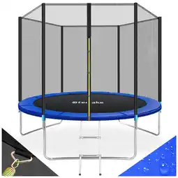 Netto Marken-Discount tectake Trampolin, Ø 305 cm,  GS zertifiziert, Randabdeckung, inklusive Einstiegsleiter Angebot