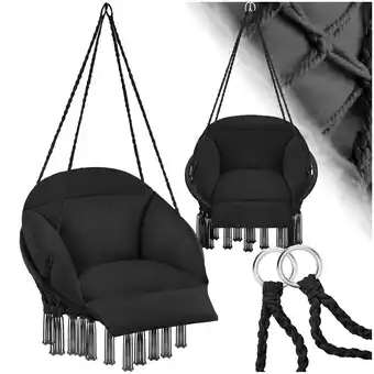 Netto Marken-Discount tectake Hängesessel, mit dickem Sitzkissen, mit Zierquasten, 80 x 81 x 139 cm Angebot