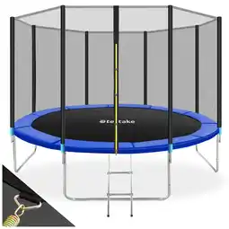 Netto Marken-Discount tectake Trampolin, Ø 366 cm,  GS zertifiziert, Randabdeckung, inklusive Einstiegsleiter Angebot