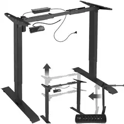 Netto Marken-Discount tectake Tischgestell, elektrisch höhenverstellbar, breitenverstellbar, 85 - 129 x 65 x 71 - 121 cm Angebot