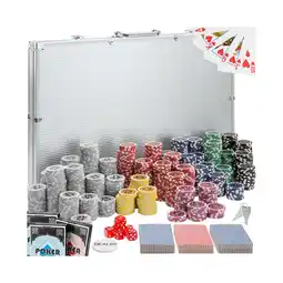 Netto Marken-Discount tectake Pokerset, 1000 farbige Chips, 5 Würfel, inklusive verschließbarer Aluminiumkoffer Angebot