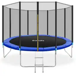 Netto Marken-Discount tectake Trampolin, Ø 396 cm,  GS zertifiziert, Randabdeckung, inklusive Einstiegsleiter Angebot