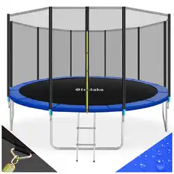 Netto Marken-Discount tectake Trampolin, Ø 427 cm,  GS zertifiziert, Randabdeckung, inklusive Einstiegsleiter Angebot