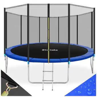 Netto Marken-Discount tectake Trampolin, Ø 427 cm,  GS zertifiziert, Randabdeckung, inklusive Einstiegsleiter Angebot