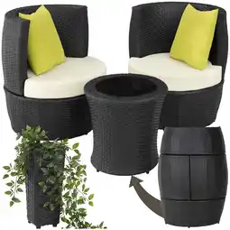 Netto Marken-Discount tectake Rattan Sitzgruppe, mit Aluminiumgestell, dicke Polsterung, stapelbar Angebot