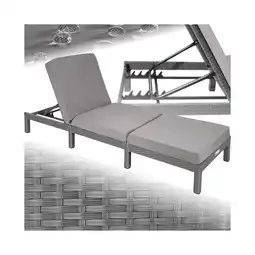 Netto Marken-Discount tectake Rattan Sonnenliege, widerstandsfähig, 6-fach verstellbare Rückenlehne, 196 x 66 x 27 cm Angebot