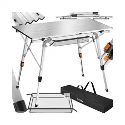 Netto Marken-Discount tectake Campingtisch, faltbar, höhenverstellbar, 90 x 52 x 47 - 70 cm Angebot