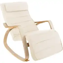 Netto Marken-Discount tectake Schaukelstuhl, mit Armlehnen, Gestell aus Birkenholz, 150 kg, 67 x 115 x 86 cm Angebot