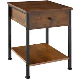 Netto Marken-Discount tectake Nachttisch, Industrial Style, 2 Ablagen und Schublade, 40 x 40 x 55,5 cm Angebot