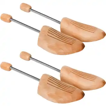 Netto Marken-Discount tectake 2 Paar Spiral-Schuhspanner, aus Lotusholz, Verhinderung von Gehfalten, gute Luftzirkulation Angebot