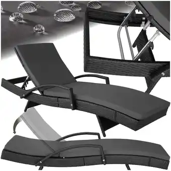 Netto Marken-Discount tectake Rattan Sonnenliege, mit Aluminiumgestell, UV-beständig, 190 x 71 x 34 – 74,5 cm Angebot